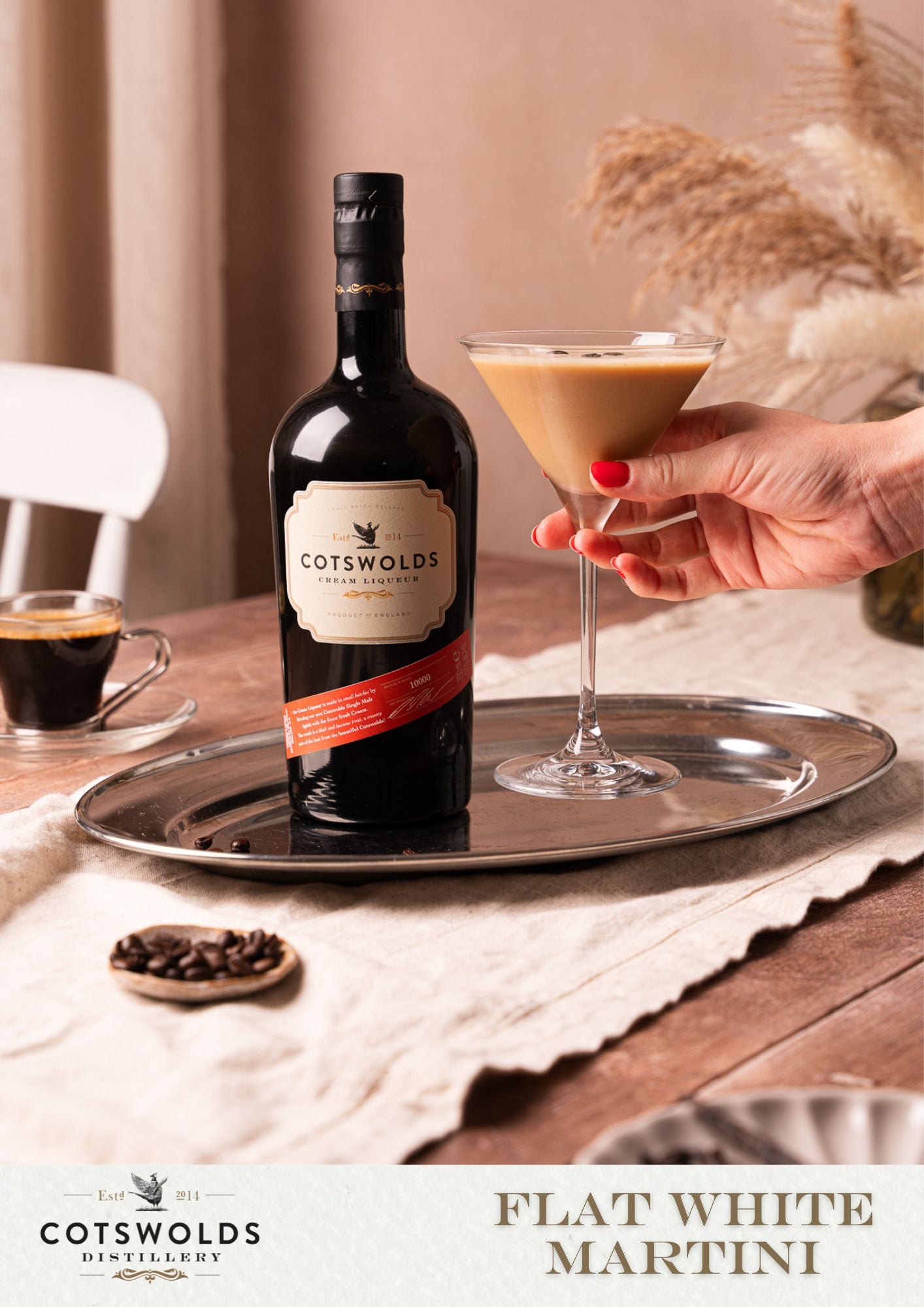 Flat White Martini Recipe Card