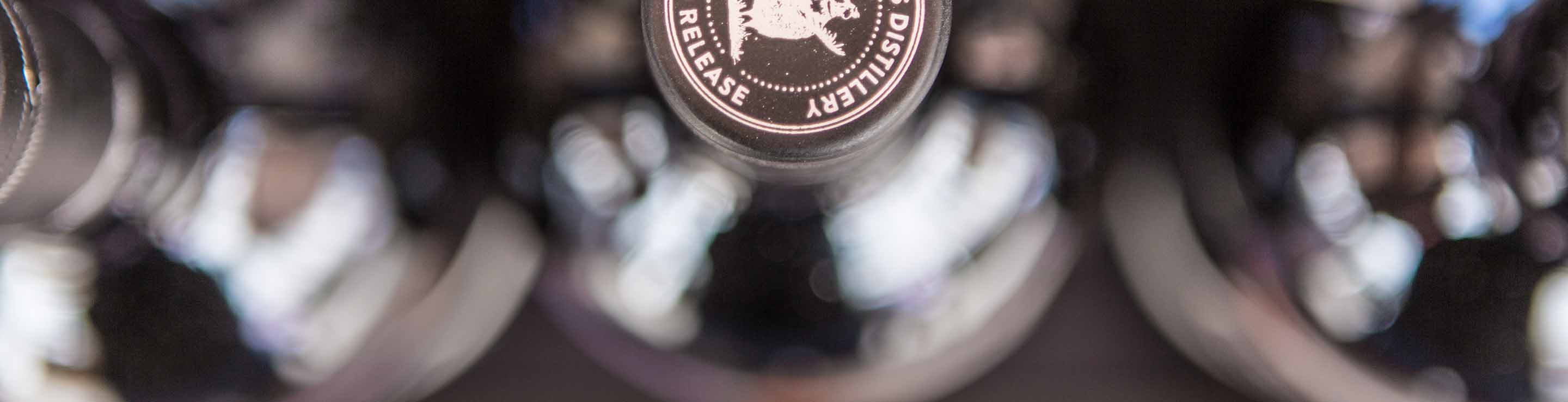 bottle tops from above