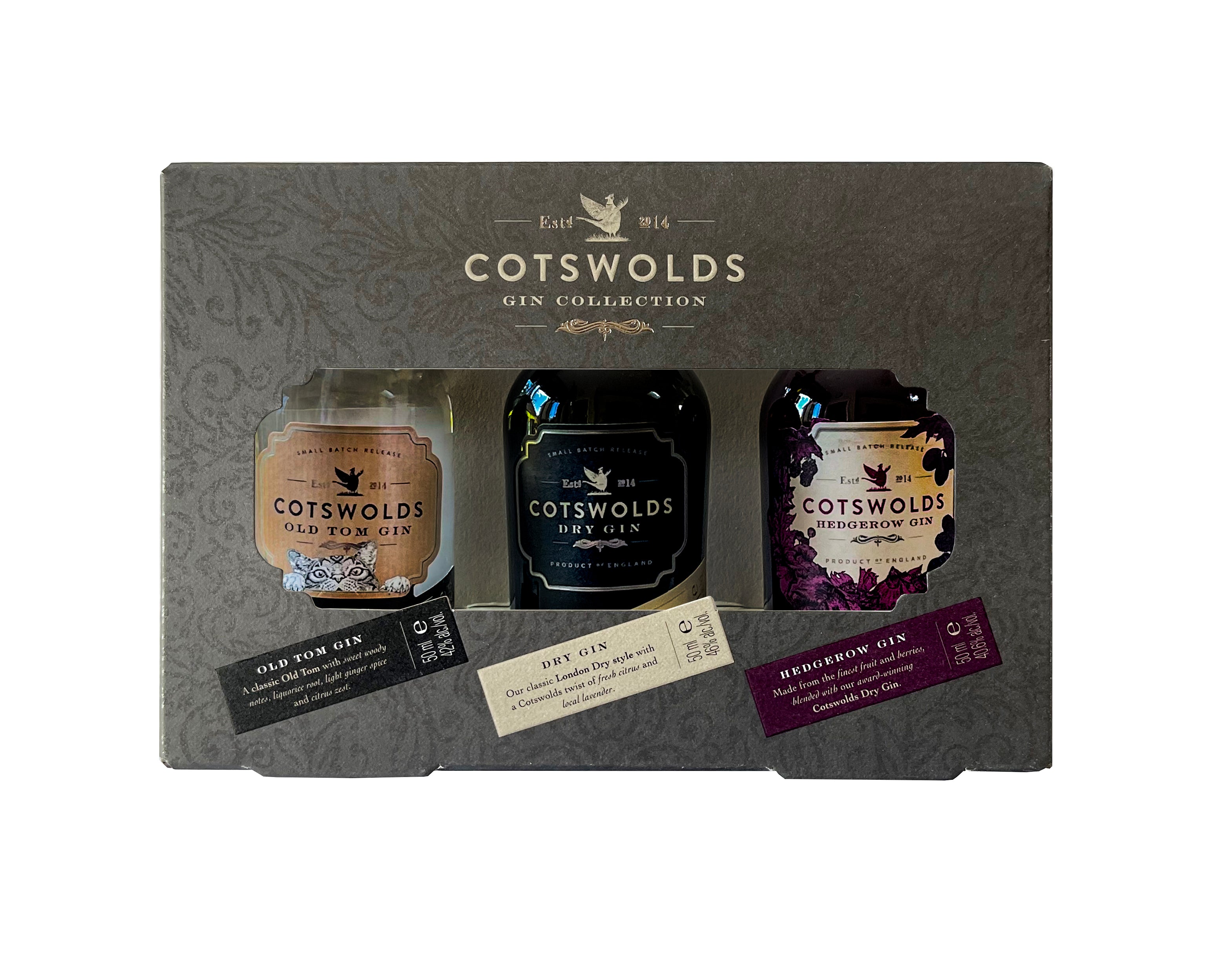 Miniature Gin Trio Gift Set Cotswolds Distillery