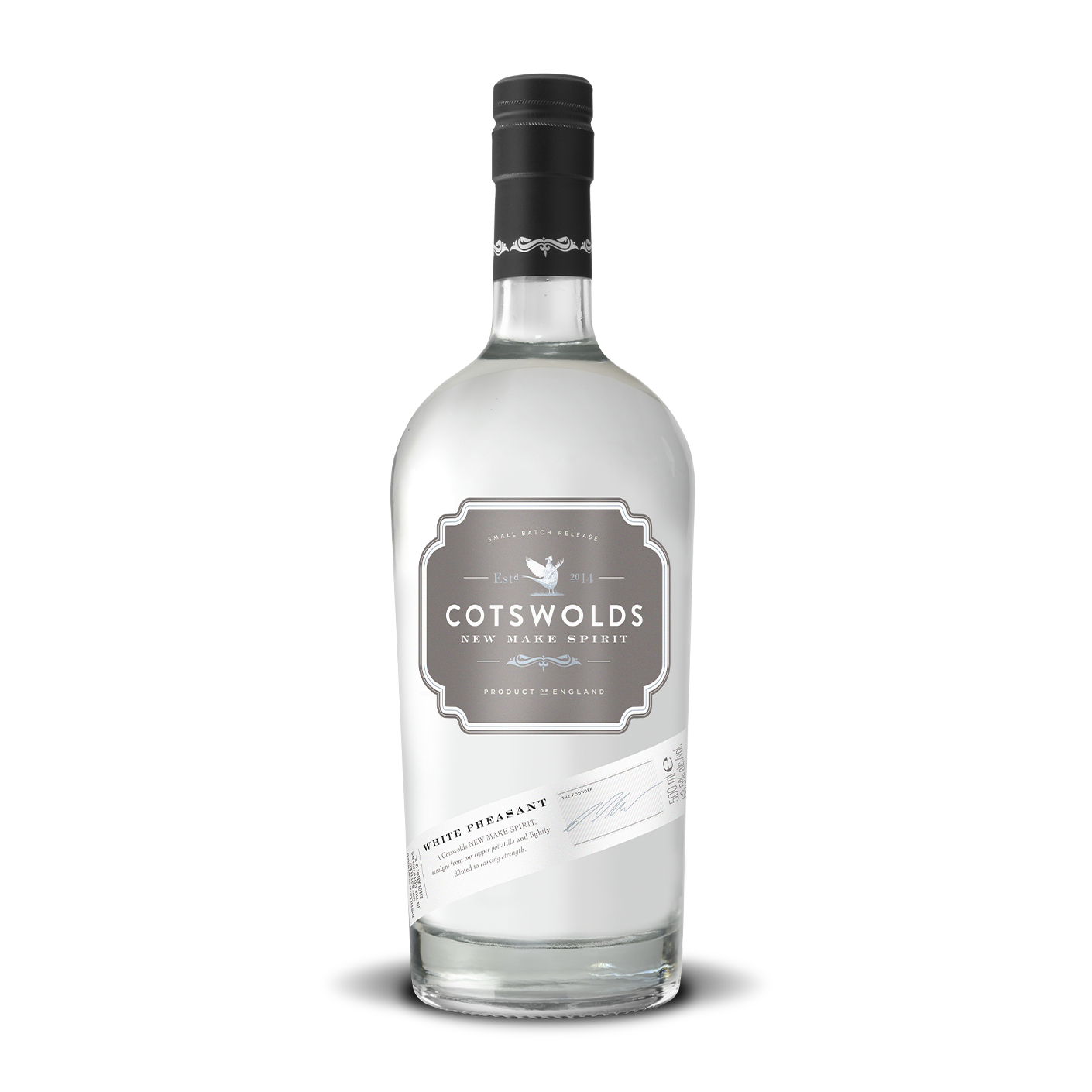 cotswolds white pheasant new make spirit bottle