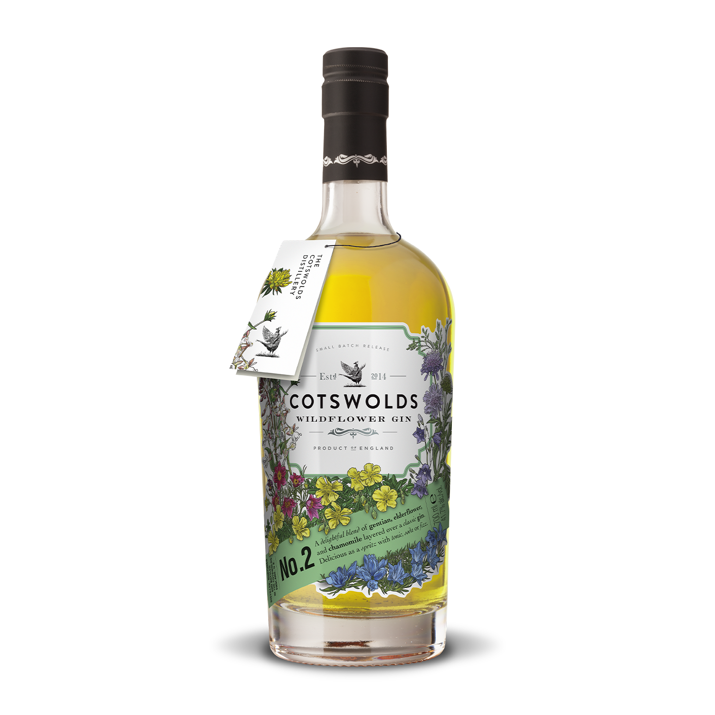 cotswolds no.2 wildflower gin bottle