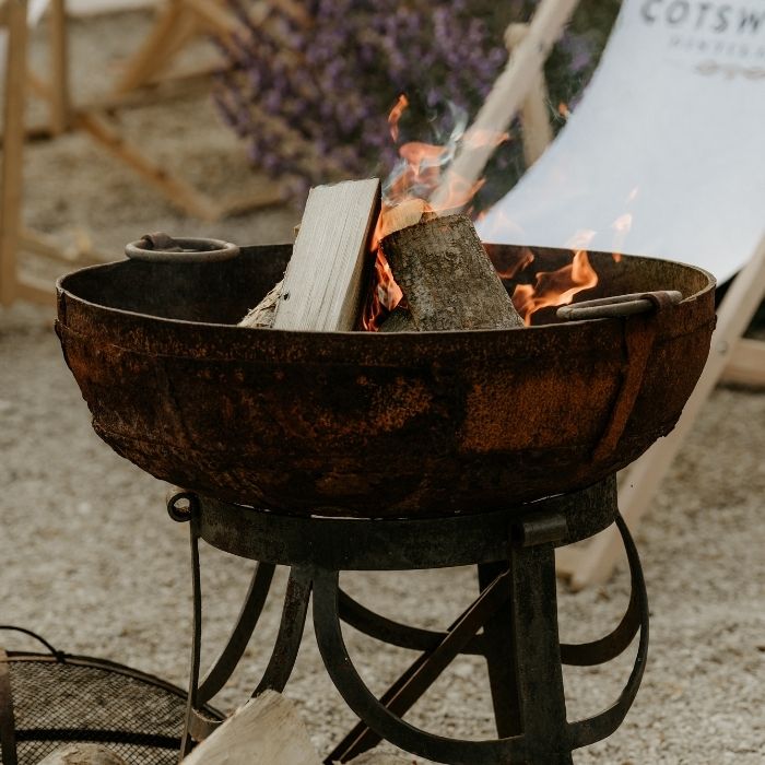 Firepit at Cotswolds Distillery 