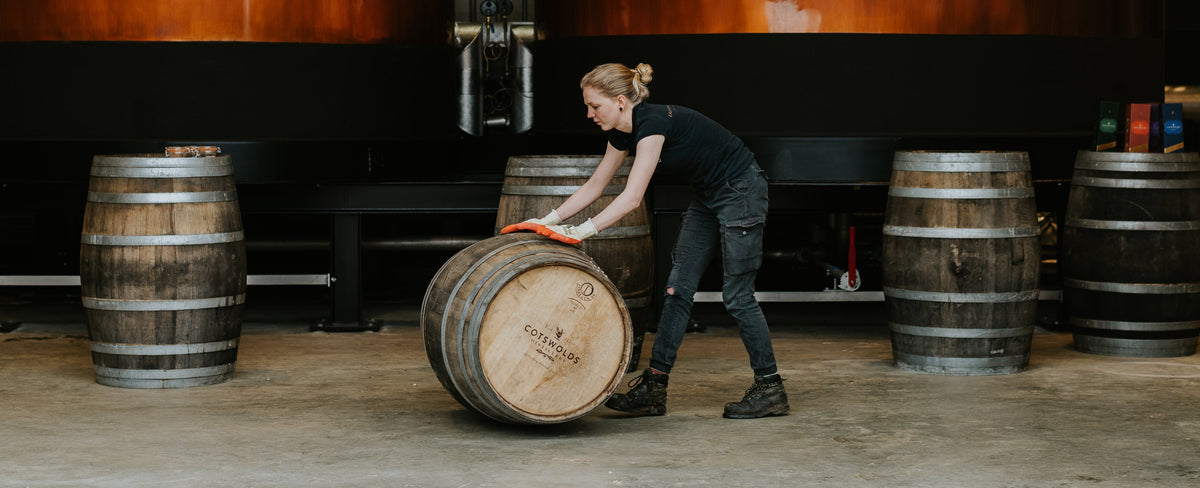 Alice rolling a barrel