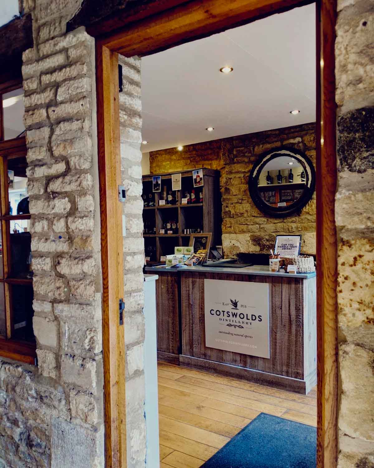bourton on the water cotswolds distillery shop entrance