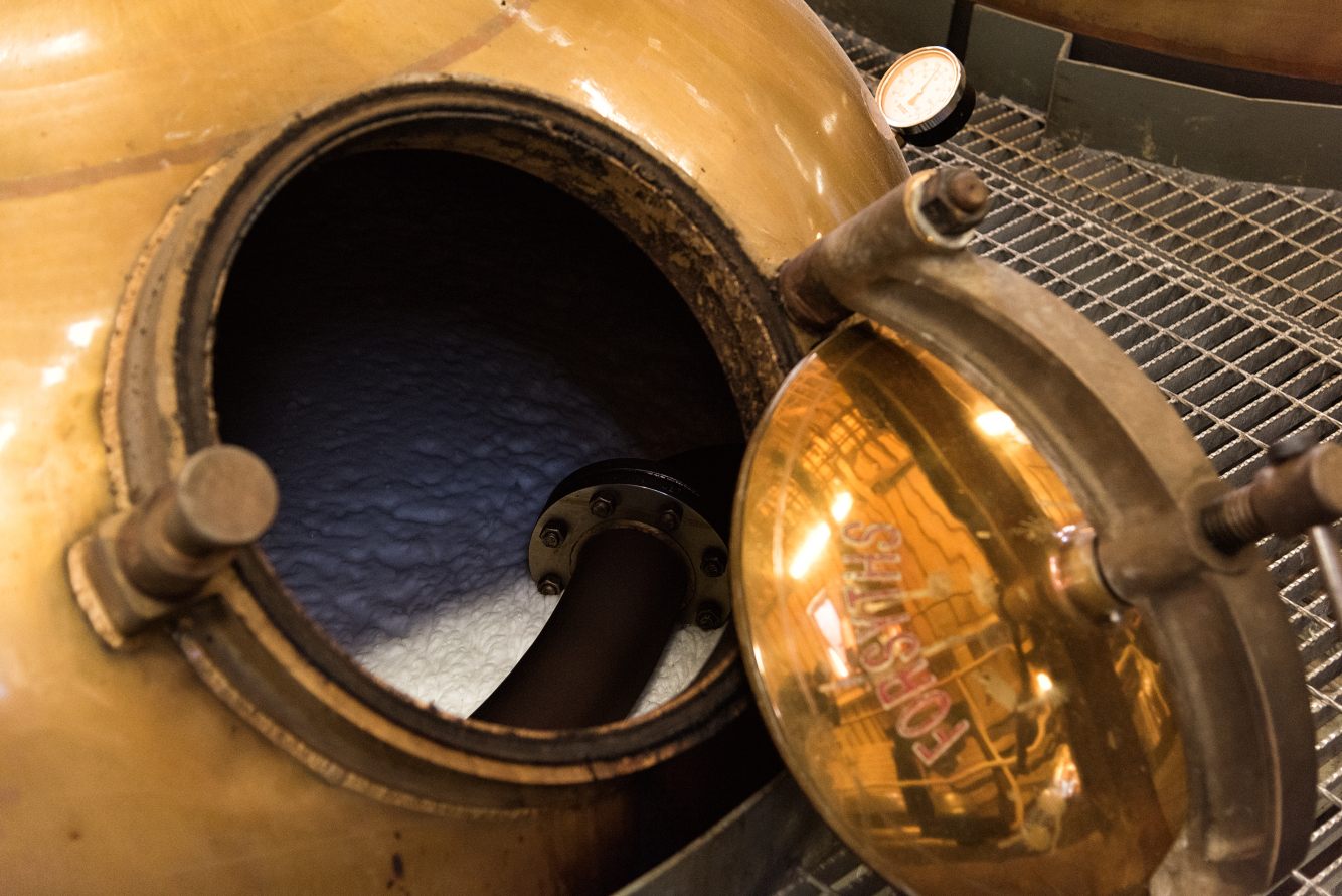 forsyths whisky still during distillation